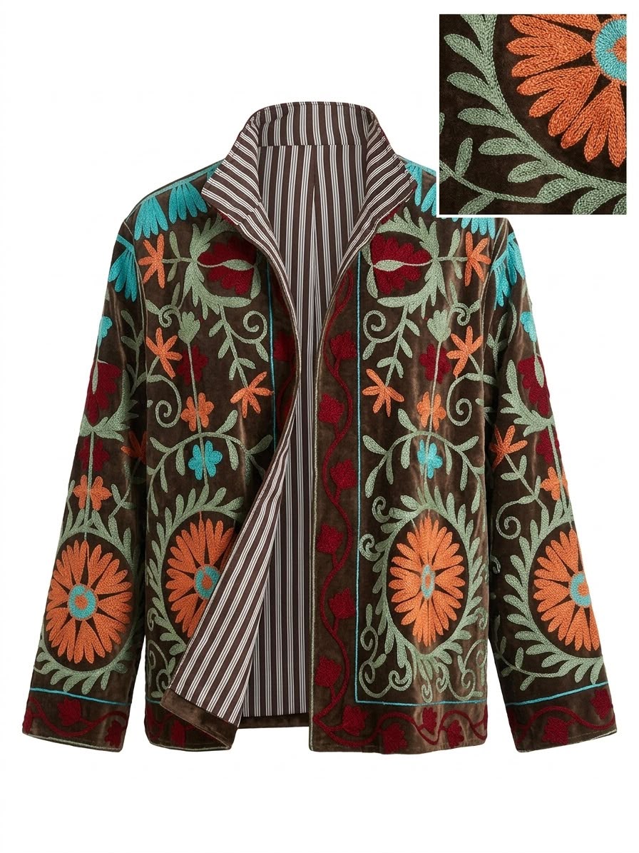Chaqueta Artisanal Kashmir Floral — Edición Limitada
