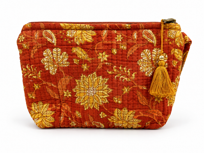 Ethnic trapezoid toiletry bag