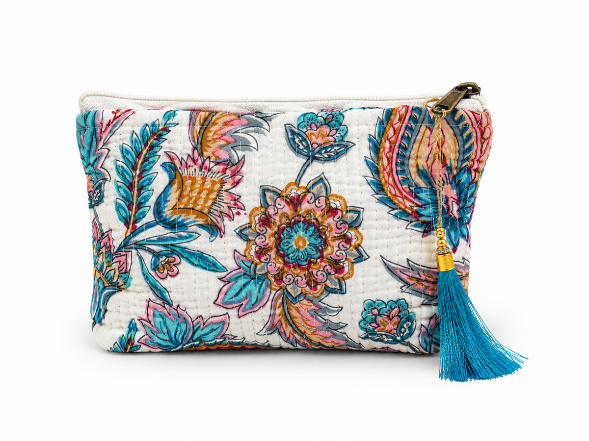Ethnic trapezoid toiletry bag