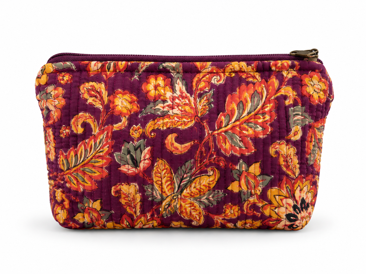 Ethnic trapezoid toiletry bag