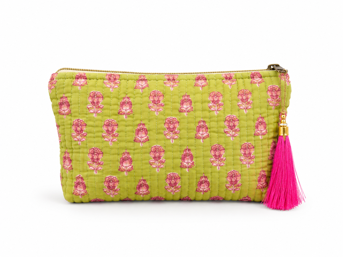Ethnic trapezoid toiletry bag