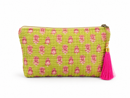 Ethnic trapezoid toiletry bag