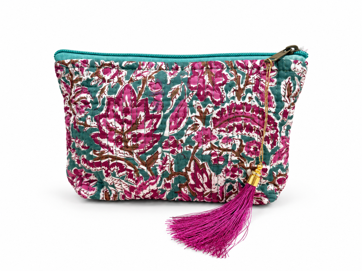 Ethnic trapezoid toiletry bag